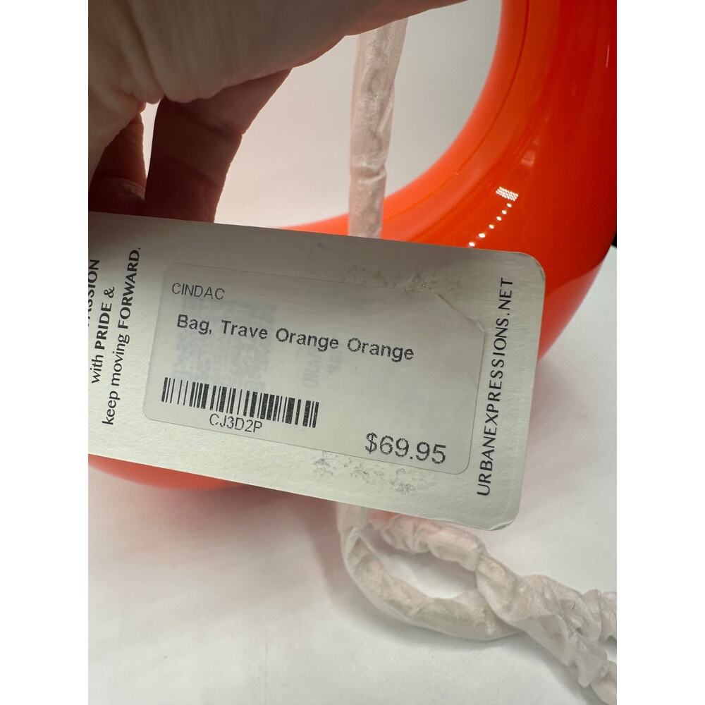 New Orange Acrylic Bag Urban Expressions NWT 69.95 Y2K |90s Purse Chanin - Picture 3 of 6